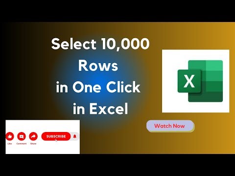 Select 10,000 Rows in One Click in Excel