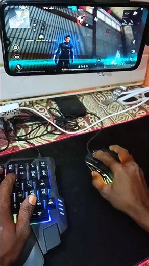 PC Nahin ❌ Mini Mobile Setup Se Free Fire 😈 Pro Player #mixpro #FreeFireKeyboard