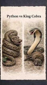 ఏ పాము ఎక్కువ ప్రమాదకరం? | Python vs King Cobra 😨 | deadly snakes #animalcomparison