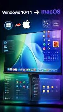 Make Windows Look Like a Mac! (Glassy Transparent Widgets via Rainmeter & mydockfinder) 💻✨