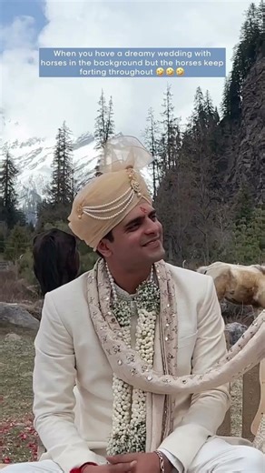 Funny Wedding Moments 😂 | Groom Can’t Stop Laughing on Horse 🐎 | Indian Wedding Viral short
