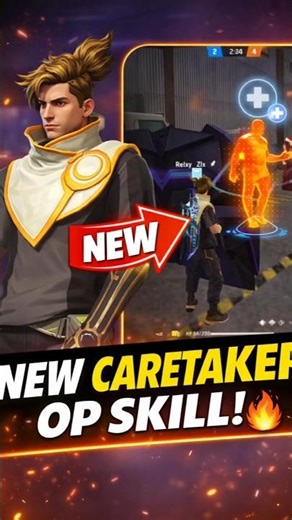 free fire 🆕New update New caretaker🫵 skill #freefireupdates🤷 #new #caretaker update