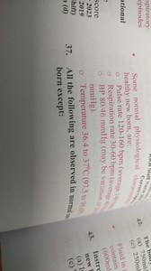 Some normal physiological characteristics of a healthy newborn ... | Filo