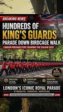 🎬 Hundreds of King’s Guards Parade Down London’s Iconic Birdcage Walk 🇬🇧