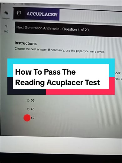 How To Pass The Reading Acuplacer Test #accuplacermath #accuplacer #accuplacerhelp #accuplacerstudyguide