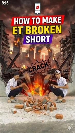 How to make Et broken shot ||New Editing trick ||🧱🔥 #etbroken #vfx #shorts #vfxshorts
