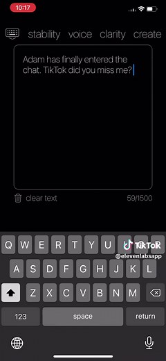 How to get Adam’s AI Voice with this Eleven Labs iPhone app for your TikTok video voice overs #adamaivoice #elevenlabs #adamaivoicemotivation #adamaivoicefree #adamaivoicetutorial #adamaivoicesettings #adamaivoiceaccount #elevenlabsaudio #elevenlabsai #elevenlab #elevenlabsvoice #elevenlabsio #elevenlabstutorial