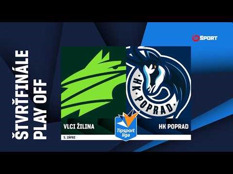 5. zápas štvrťfinále play-off: Vlci Žilina – HK Poprad 1:4 (1:1, 0:1, 0:2)