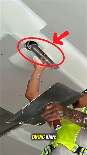 Professional Drywall Taping & Skim Coating Tool | Perfect Ceiling Finish Satisfying Work