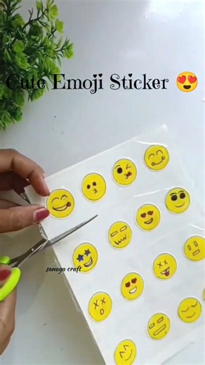Paper se Itne Cute Emoji Stickers 😍✂️” /Easy Emoji Sticker DIY