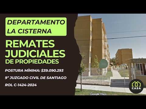 🏢 Remate Judicial de un Departamento en La Cisterna desde $39.090.293