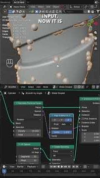 Create water droplets on any object using Geometry Nodes | Blender Tutorial | #waterdroplet #water