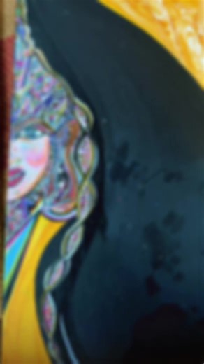 Exquisite BALANCE (Work in PROGRESS) The Overall Structure of this painting deCIPHERed. The canvas is divided into 3 PRIMARY zONES held INSIDE a larger dARK FIELD. That dark field is not emptiness. It is pre-MANIFEST potential. The kind that exists before polarity chooses sides. Black HERE is not void. It is containment. This tells us immediately: This image is not about chaos. It is about STABILITY under immense pressure. 2. The SPIRAL Target at CENTER Right This is the ANCHOR. The concentric R