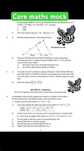 ACCRA ACADEY SHS MOCK 2024---- CORE MATHEMATICS FOR WASSCE 2026 CANDIDATES