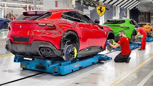 Inside the production line of the new Ferrari SUV and its handcrafted assembly