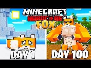 I survived 100 Days as a Fox in Hardcore Minecraft...