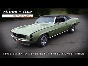 1969 Camaro RS/SS396 Convertible Muscle Car Of The Week Video #34