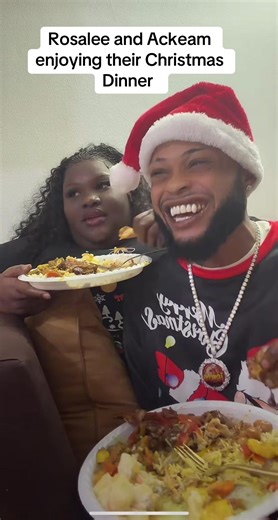 Rosalee and AKEAM celebrate Christmas together #rosalee #jamaicantiktok #jamaicantiktok🇯🇲viral #fyp #christmas