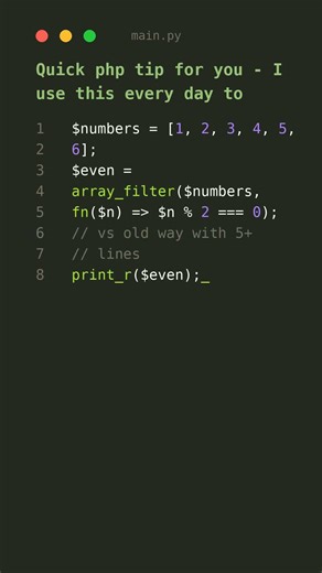 🚀 This php trick made my code 10x cleaner #phptips #php #coding