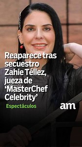 Zahie Téllez, jueza del programa de TV Azteca “MasterChef Celebrity”, reaparece en las redes sociales después de cuatro días de haber sufrido un secuestro. El pasado 23 de noviembre, en la autopista México-Cuernavaca, en las inmediaciones del poblado de Parres, dentro de los límites de la alcaldía Tlalpan, Zahie Téllez y su esposo Alberto Escobar fueron privados de su libertad. #zahietellez #MasterChefCelebrity #chef | Periódico AM León