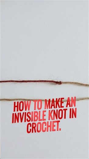How to make an invisible knot in crochet. #crochet #diy #diycrochet