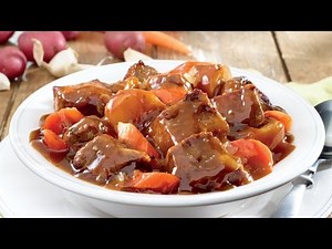 Beef and Bourbon Stew (Slow Cooker) | One Pot Chef