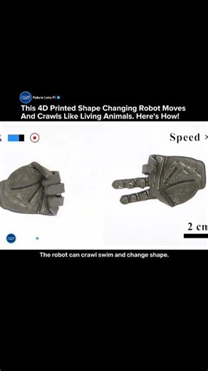 4D Printed Robot Changes Shape and Moves Like Living Animals #printing #materials #robot #shorts