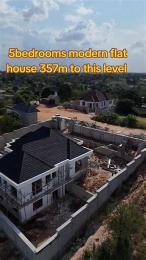 5bedrooms modern design house from foundation to this stage 357million both materials and labor for business please 0752981600 | Smk Property Managers And Constructions ltd.