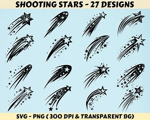 Shooting Star Svg, Shooting Star Svg Bundle, Shooting Star Svg File, Shooting Star Silhouette, Shooting Star Png, Shooting Star Cut Files - Etsy