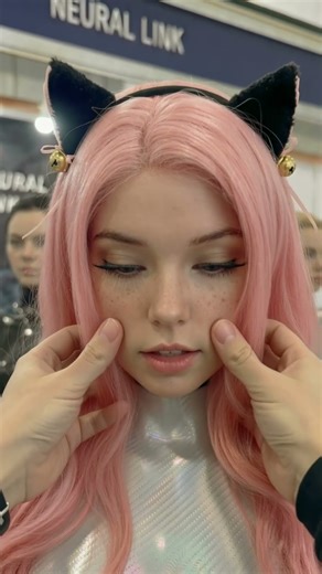 TOUCHING HER FACE... IT MOVES! 🤖 Cyber Skin Test