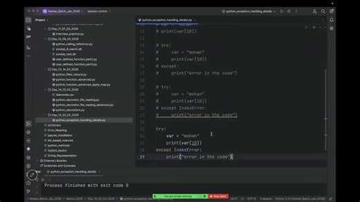 Learn Python From Scratch - Day 15 - Python Exception Handling | Mohan Sivaraman