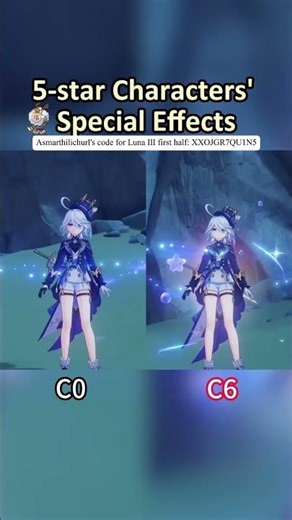 C0 vs C6+code: XXOJGR7QU1N5#genshinimpact#genshinwhs #hoyocreators #genshinimpactedit #furina#durin