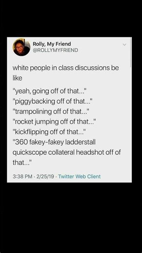 white people in class discussions be like | Subscribe for more #motivation 😊👍