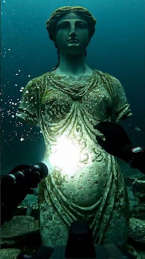 I Touched an Ancient Demeter Statue Hidden at the Bottom of the Ocean 😨🌊 #shorts