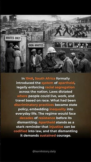 When Segregation Became Law. In 1948, South Africa formally introduced apartheid, leg...