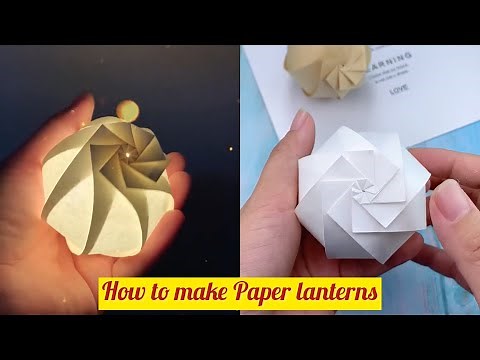 How to Make Folding Origami Paper Lanterns Chinese style #Him Craftal