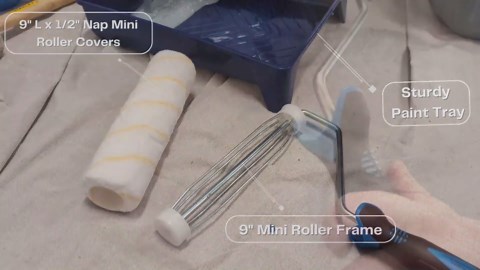 Pro Grade Paint Roller Kit, Brush & Roller,10 Piece Set, Wall Painting Naps for Professionals & Homeowners - All Paints & Stains, Washable, Reusable, Easy to Clean, Superior Absorbency.