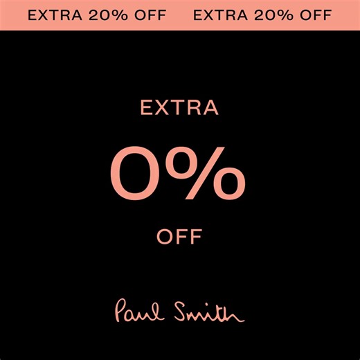 Use code EXTRA 20 for a further 20% off our Winter Sale with up to 50% off. | Paul Smith