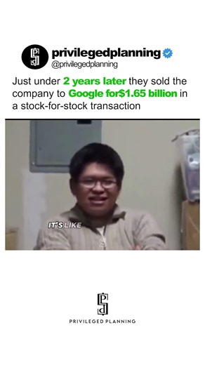 2 years later the company sold to Google for $1.65 BILLION. 🤯#entrepreneur
