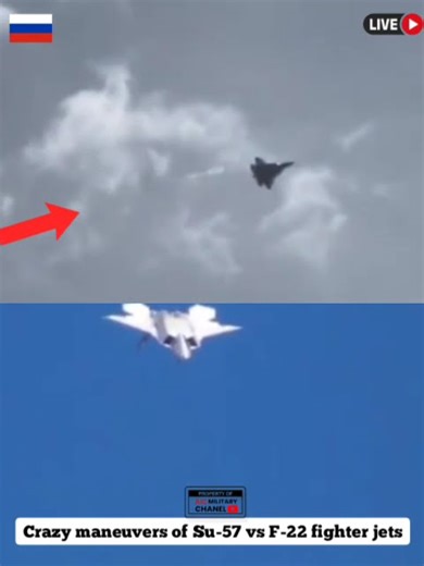 Crazy maneuvers of Su-57 vs F-22 fighter jet #shortvideo