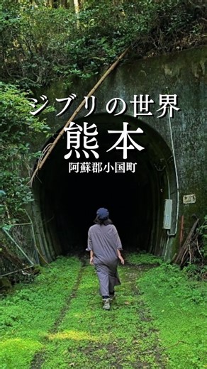かんな🚗福岡 北九州/グルメ/ランチ/旅行 | まるで、“千と千尋”のはじまりみたい。 【熊本県阿蘇郡】#旧国鉄宮原線ウォーキング @aso_oguni_kanko ▫ 森の奥へ進むように、静かな廃線跡を歩く約4kmの遊歩道 ▫ 馬蹄型トンネル、石造りのアーチ橋がそのまま残る ▫... | Instagram