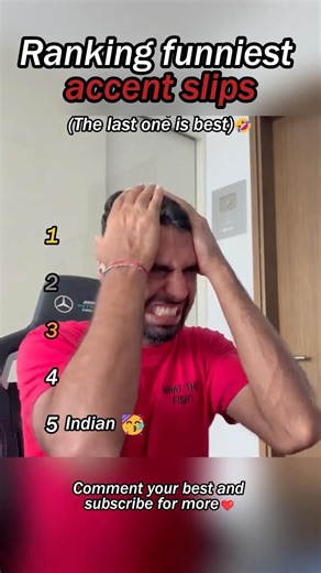 Ranking funniest accent slips🤣 #shortsfeed