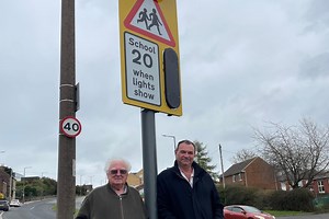 New speed warning signs installed outside South Yorkshire school after long running campaign