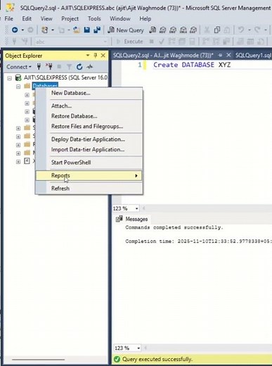 Create Database in SQL 2025 | Easiest Method Explained! #sqltutorial #coding #shorts