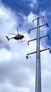 15K views · 183 reactions | #HelicopterWirePulling #AerialStringing #HelicopterStringing #TransmissionLineWork #PowerLineConstruction | Tinku Kumar | Facebook