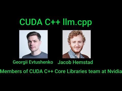 Bonus Lecture: CUDA C++ llm.cpp
