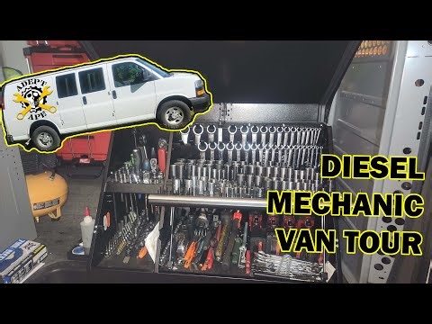 Mobile Diesel Mechanic Van Tour and Tool Set Up.