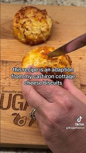 Easy Air Fryer Cheddar Cottage Cheese Biscuits