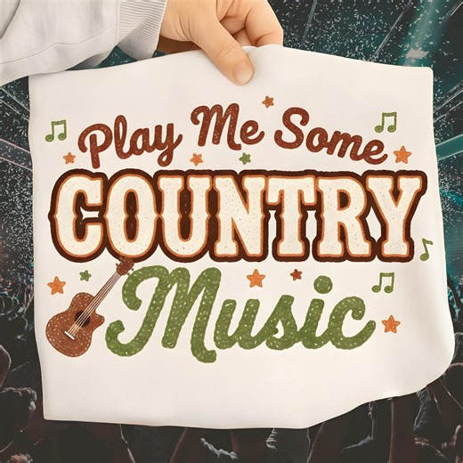 Country Music Guitar Graphic PNG, Retro Western Design (digital Download) - Etsy