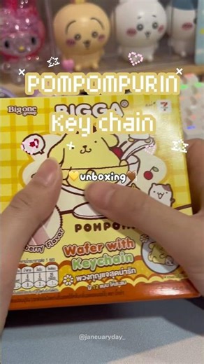Pompompurin keychain unboxing 💛🤎